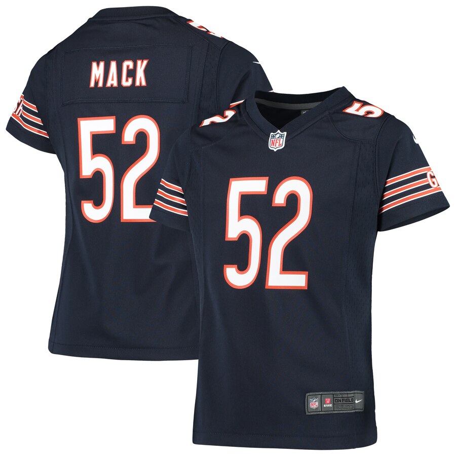 Chicago Bears Nike Girls Youth Game Jersey Navy