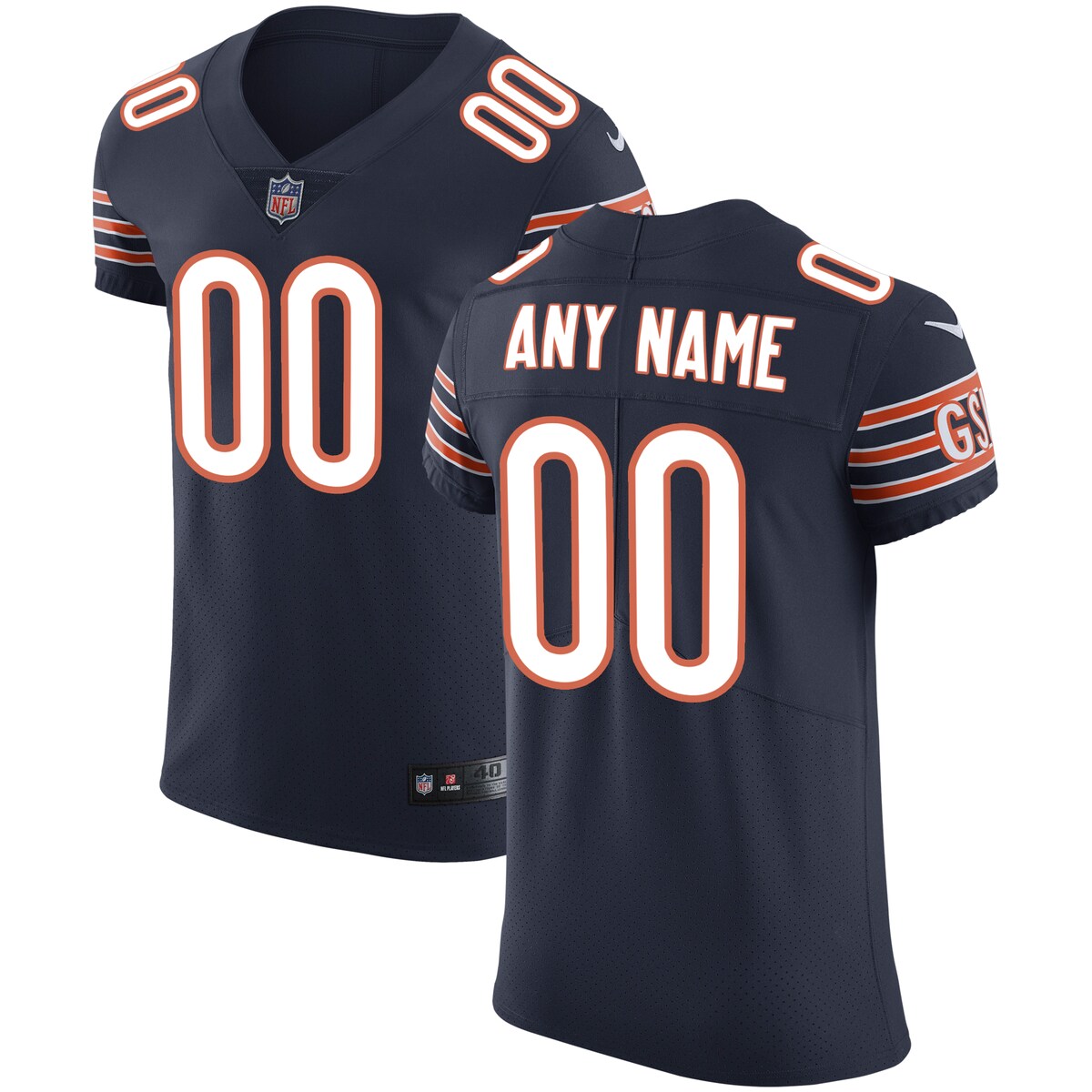 Chicago Bears Nike Vapor Untouchable Custom Elite Jersey Navy