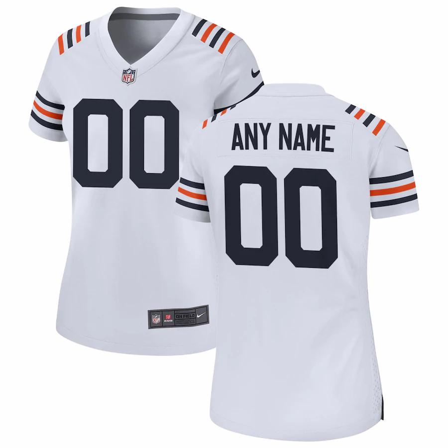 Chicago Bears Nike Womens 2019 Alternate Classic Custom Game Jersey White