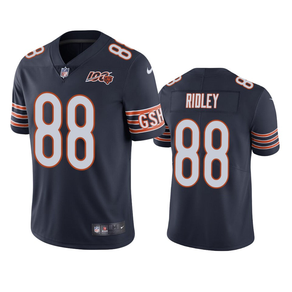 Chicago Bears Riley Ridley Navy 100th Season Limited Jersey Mens