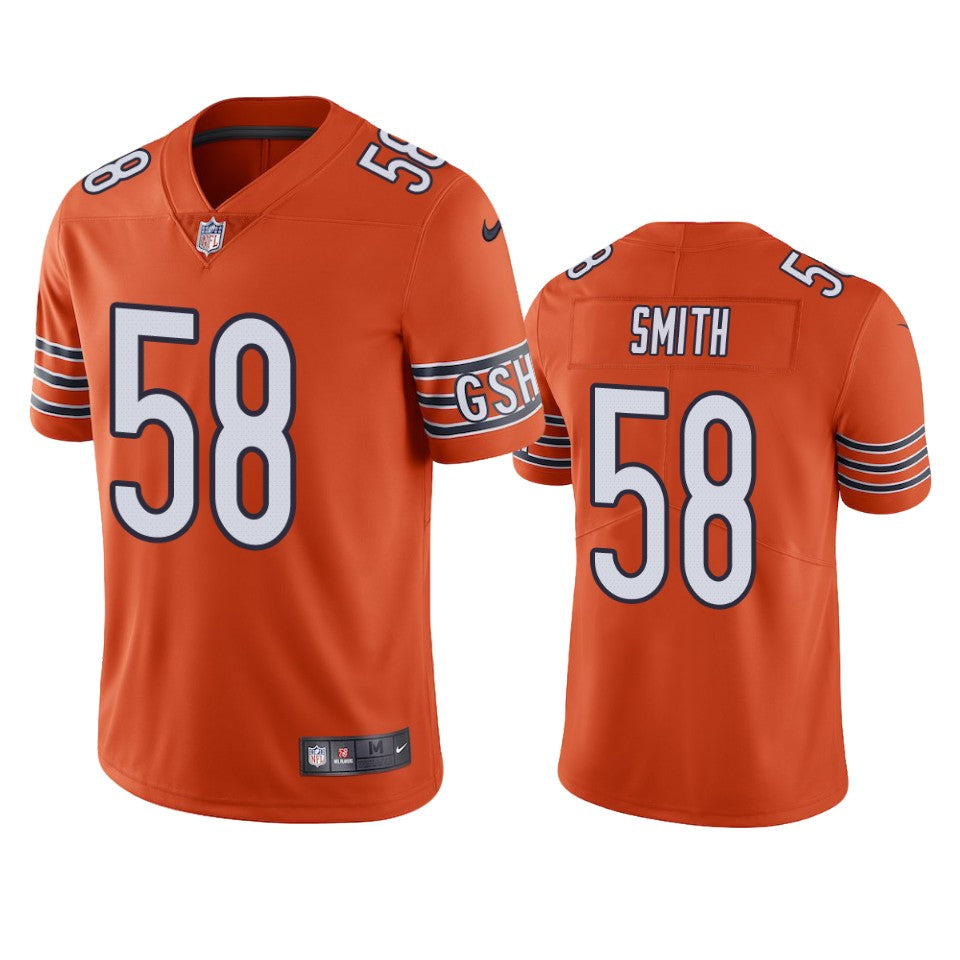 Chicago Bears Roquan Smith Orange Vapor Untouchable Limited Jersey
