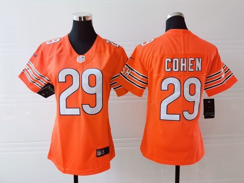 Chicago Bears Tarik Cohen 29 Nfl 2020 Orange Womens Jersey