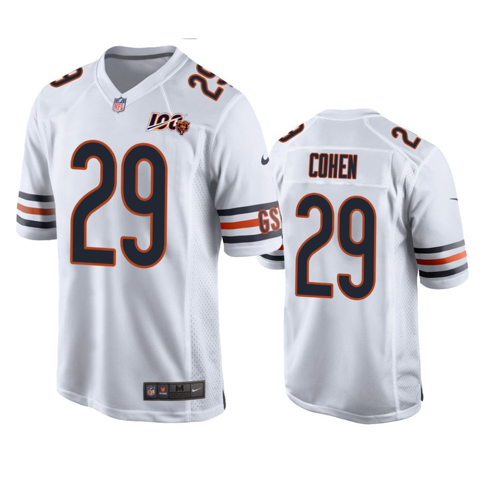 Chicago Bears Tarik Cohen White 100th Season Game Jersey Men