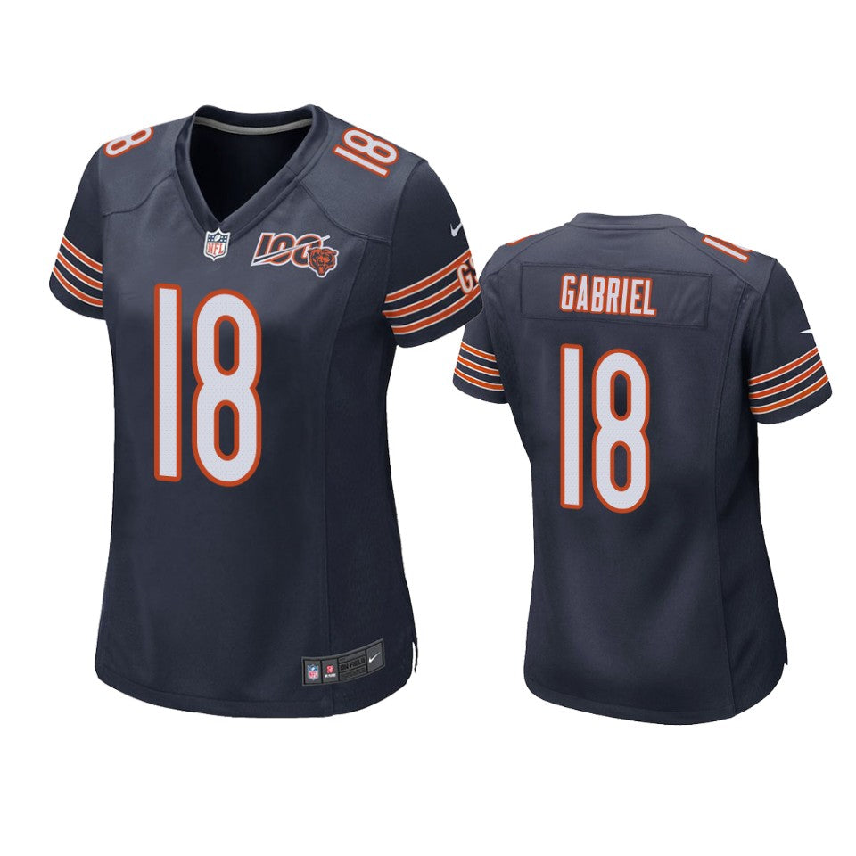 Chicago Bears Taylor Gabriel Navy 100th Season Game Jersey Womens