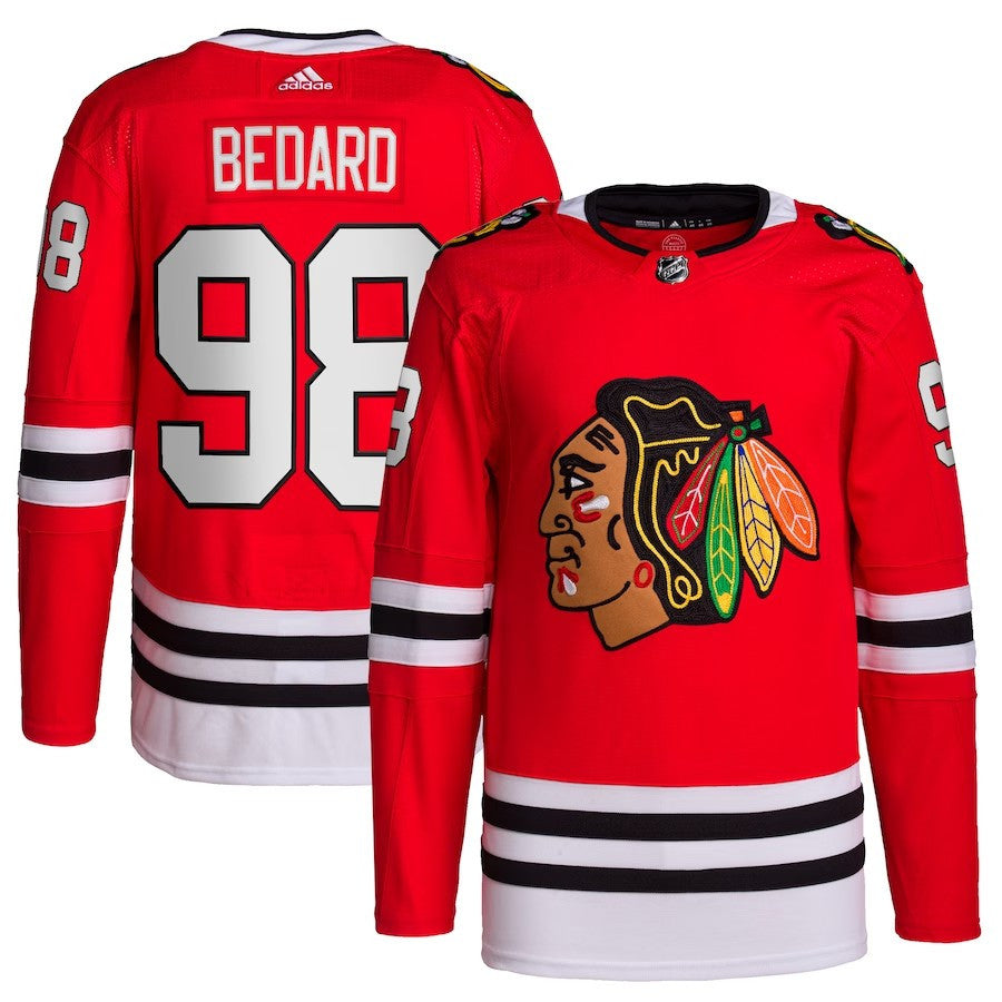 Chicago Blackhawks 98 Connor Bedard 2023 Nhl Draft Home Primegreen Player Jersey Red