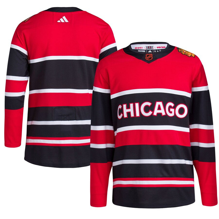 Chicago Blackhawks Adidas Reverse Retro 20 Blank Jersey Red