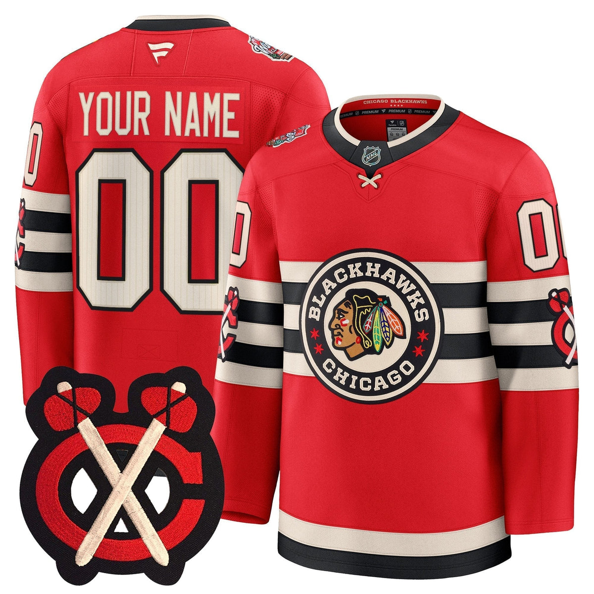 Chicago Blackhawks Winter Classic Patch Premium Custom Jersey All Stitched