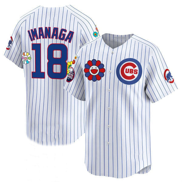 Chicago Cubs #18 Shta Imanaga White 2025 Tokyo Series Limited Stitched Baseball