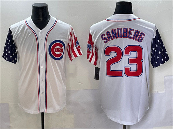 Chicago Cubs #23 Ryne Sandberg White 2025 Independence Day Vapor Premier Limited