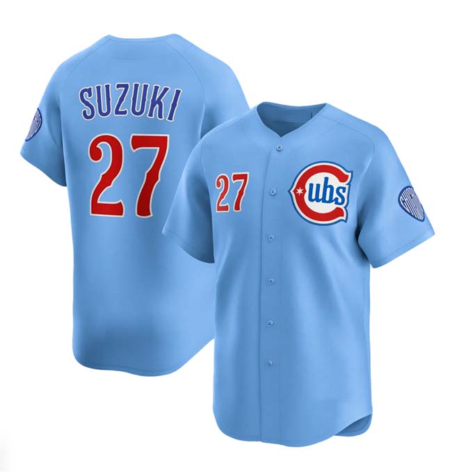 Chicago Cubs #27 Seiya Suzuki Blue 2024-25 2nd Alternate Limited Stitched Baseba