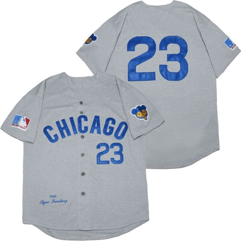 Chicago Cubs Ryne Sandberg 23 2020 Mlb Grey Jersey