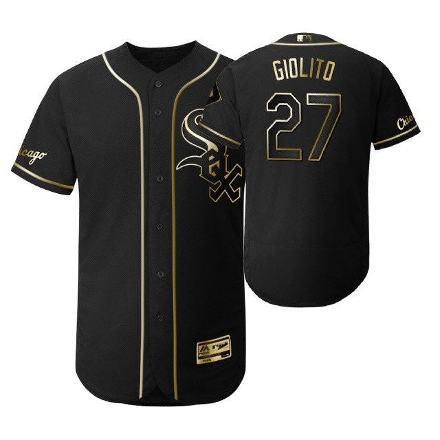 Chicago White Sox 27 Lucas Giolito Mlb 2019 Golden Brandedition Black Jersey Gift For White Sox Fans