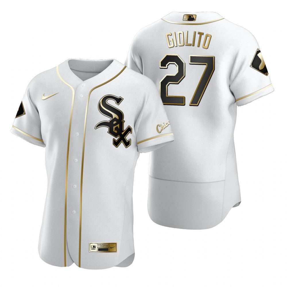 Chicago White Sox 27 Lucas Giolito Mlb Golden Brandedition White Jersey Gift For White Sox Fans