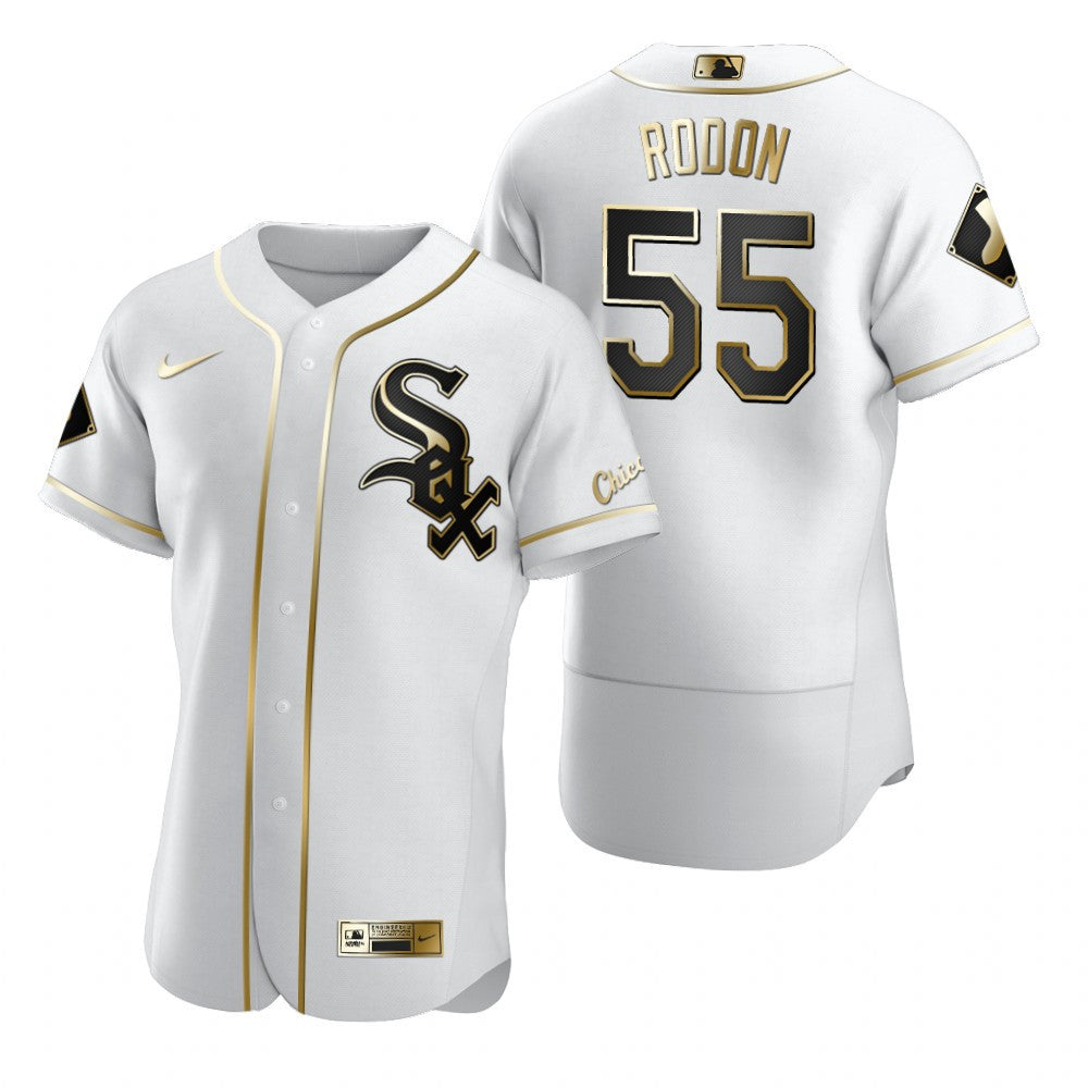 Chicago White Sox 55 Carlos Rodon Mlb Golden Brandedition White Jersey Gift For White Sox Fans