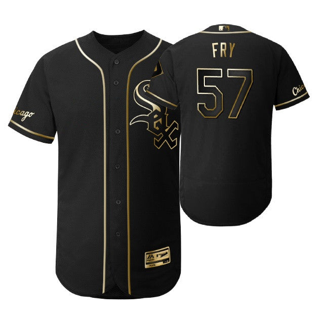 Chicago White Sox 57 Jace Fry Mlb 2019 Golden Brandedition Black Jersey Gift For White Sox Fans