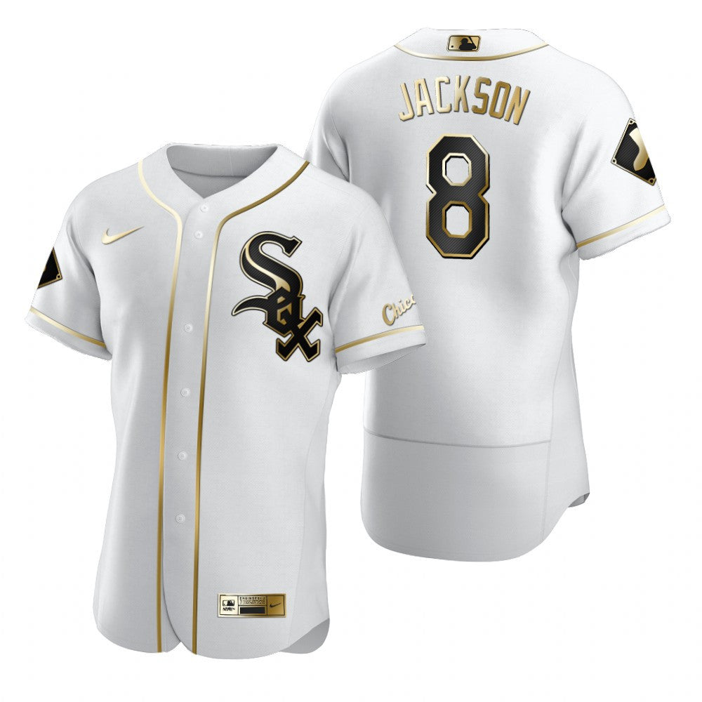 Chicago White Sox 8 Bo Jackson Mlb Golden Brandedition White Jersey Gift For White Sox Fans