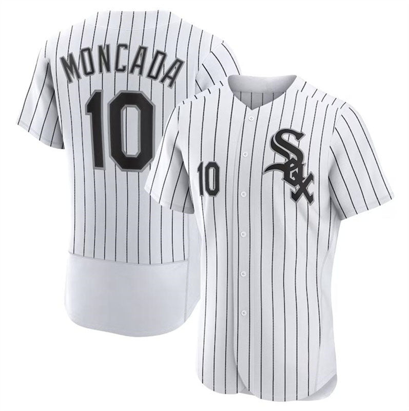 Chicago White Sox #10 Yoan Moncada White Home Authentic Player Jersey Baseball J