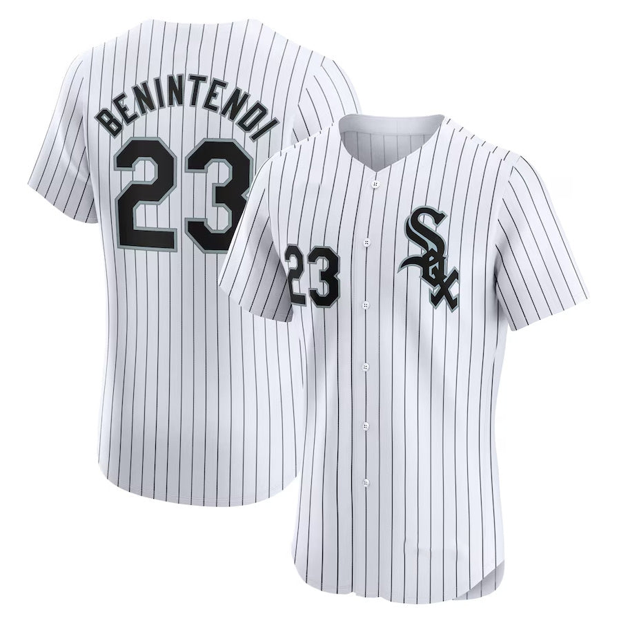 Chicago White Sox #23 Andrew Benintendi Home Elite Player Jersey White Stitche