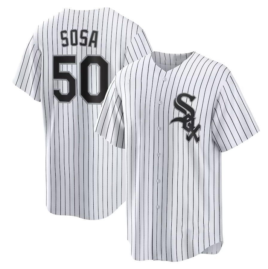 Chicago White Sox #50 Lenyn Sosa Home Replica Jersey White Stitched Baseball J
