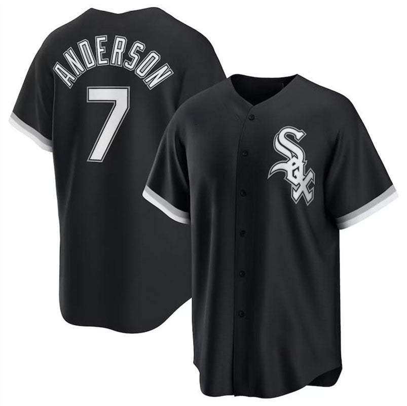 Chicago White Sox #7 Tim Anderson Black Alternate Cooperstown Collection Replica