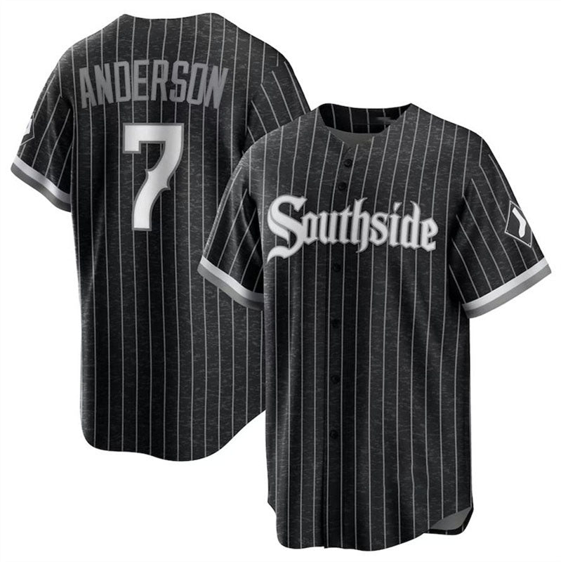 Chicago White Sox #7 Tim Anderson Black City Connect Replica Player Jersey Baseb