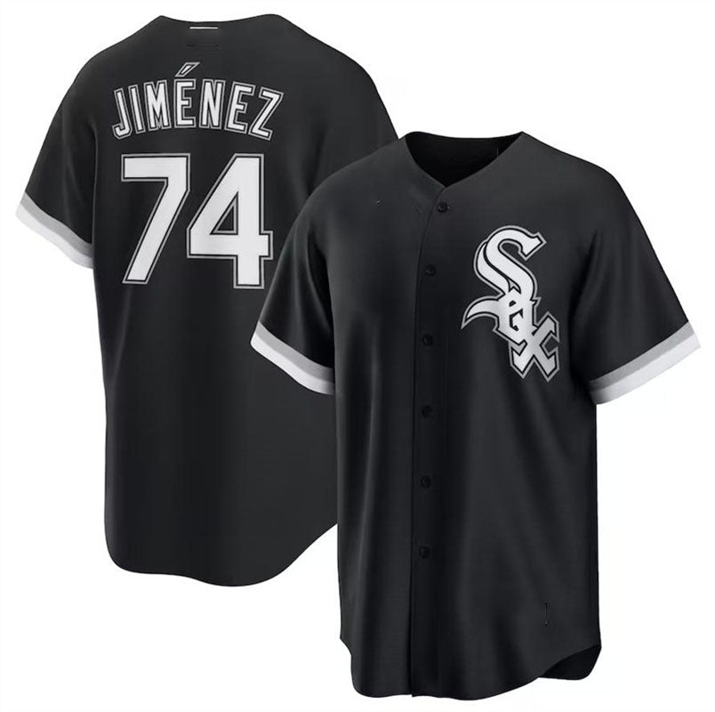Chicago White Sox #74 Eloy Jimenez Black Alternate Cooperstown Collection Replic