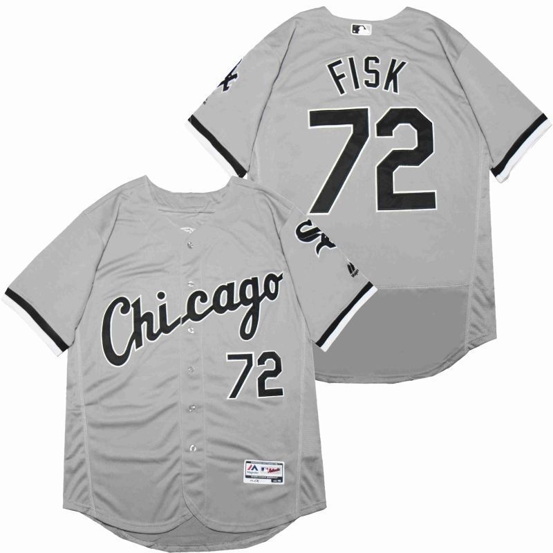 Chicago White Sox Carlton Fisk 72 2020 Mlb Silver Jersey