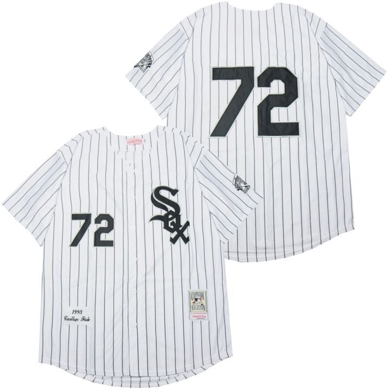Chicago White Sox Carlton Fisk 72 2020 Mlb White Jersey
