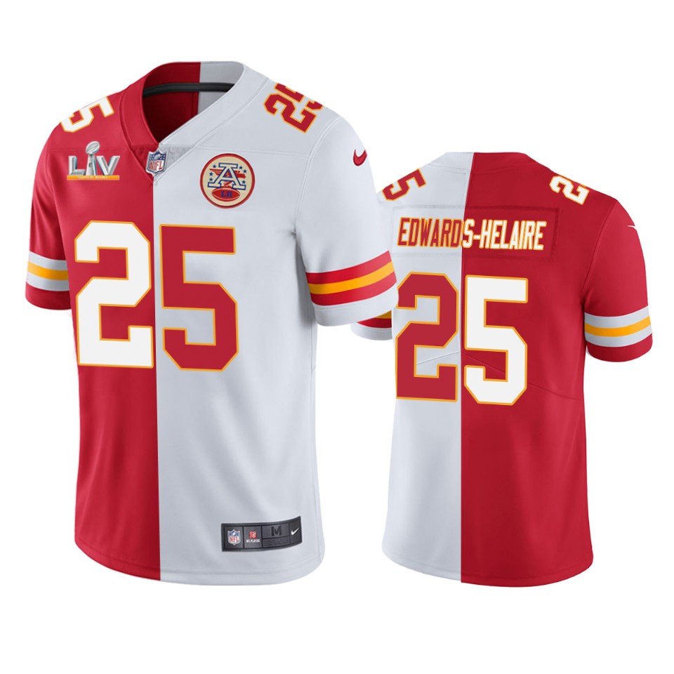 Chiefs Clyde Edwards helaire Super Bowl Lv Red White Jersey