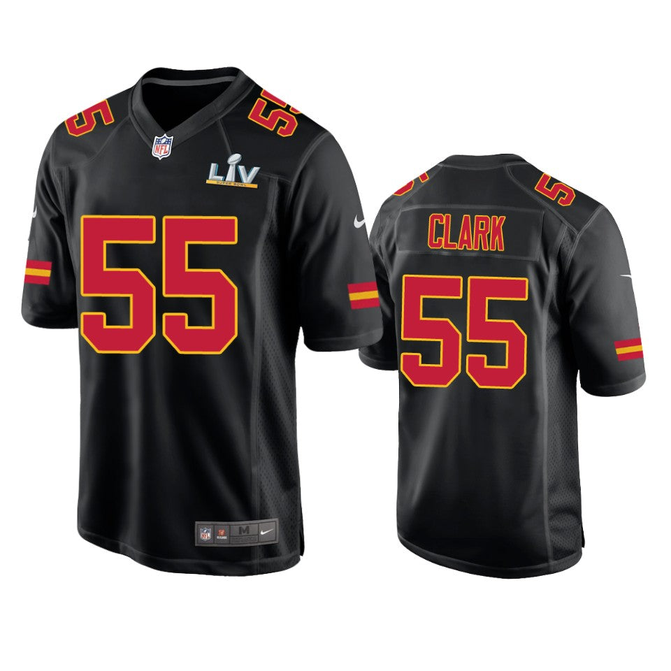 Chiefs Frank Clark Super Bowl Lv Black Game Fashion Jersey