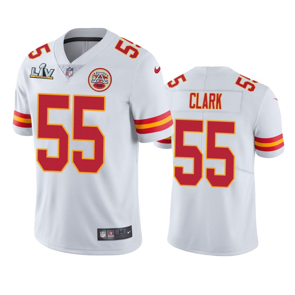 Chiefs Frank Clark Super Bowl Lv White Vapor Limited Jersey