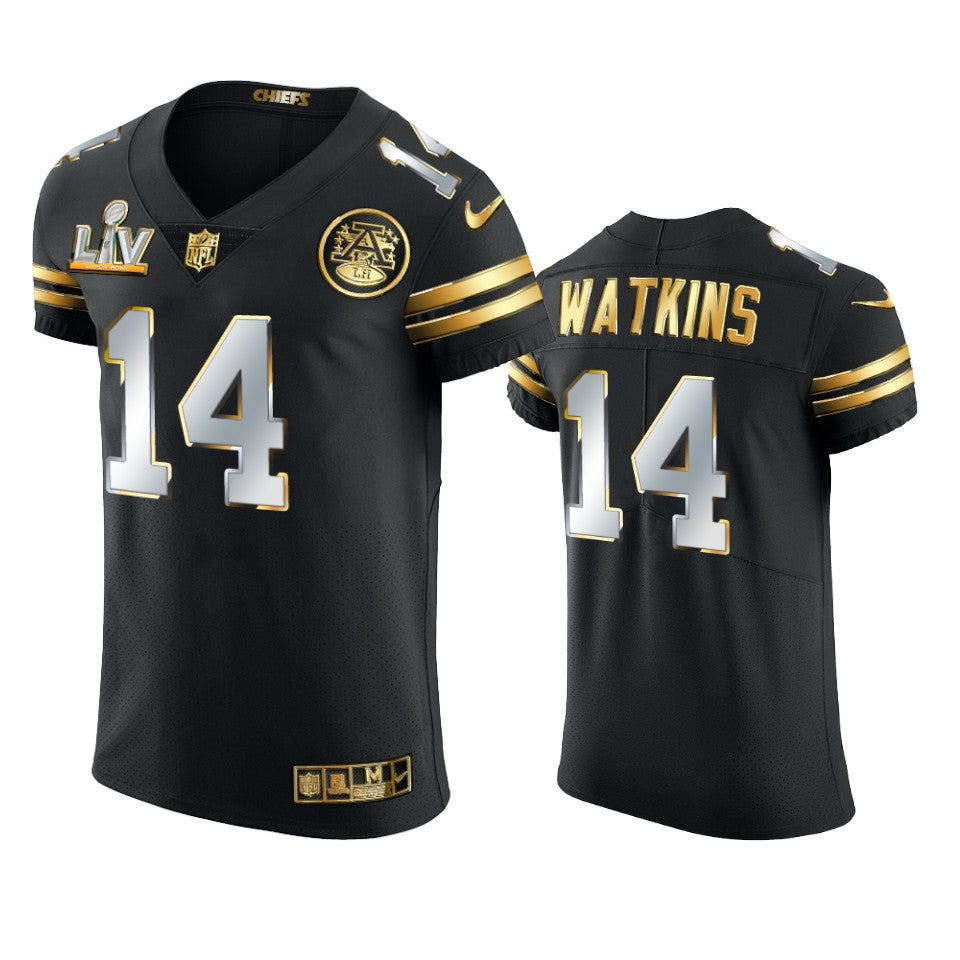 Chiefs Sammy Watkins Black Super Bowl Lv Golden Elite Jersey