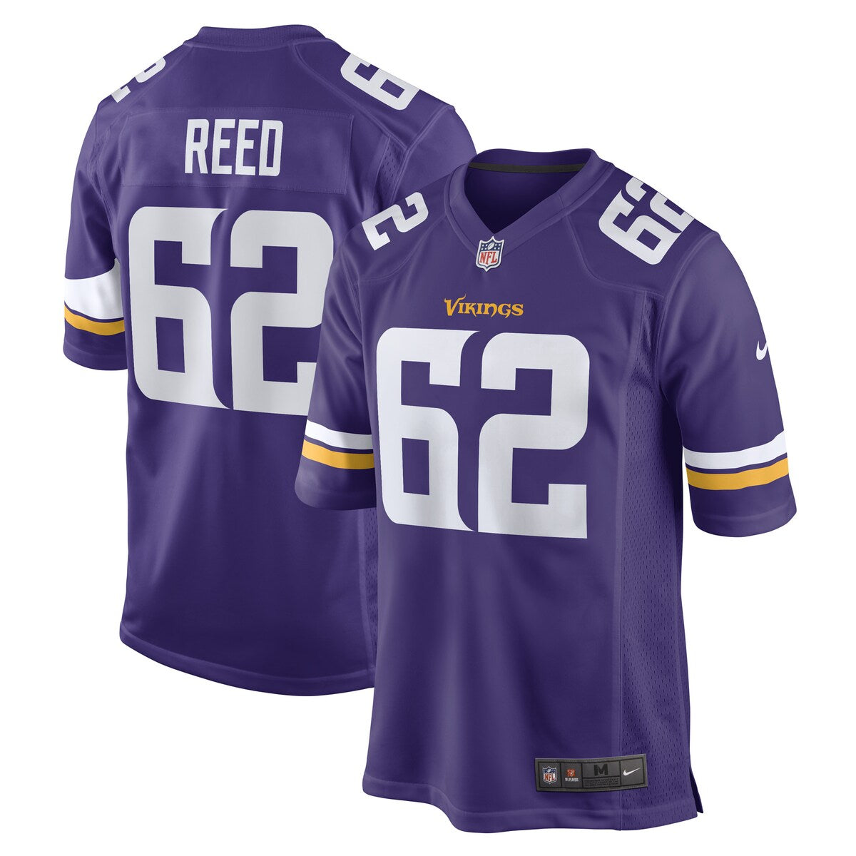 Chris Reed Minnesota Vikings Nike Game Player Jersey Purple
