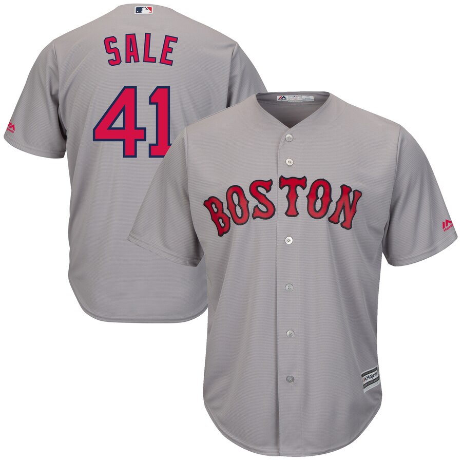 Chris Sale Boston Red Sox Majestic Road Cool Base Jersey Gray