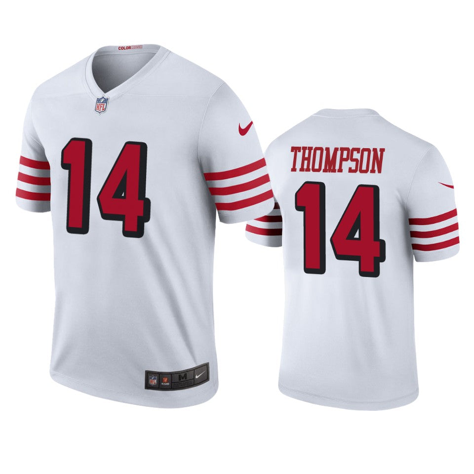 Chris Thompson 49ers White Color Rush Legend Jersey