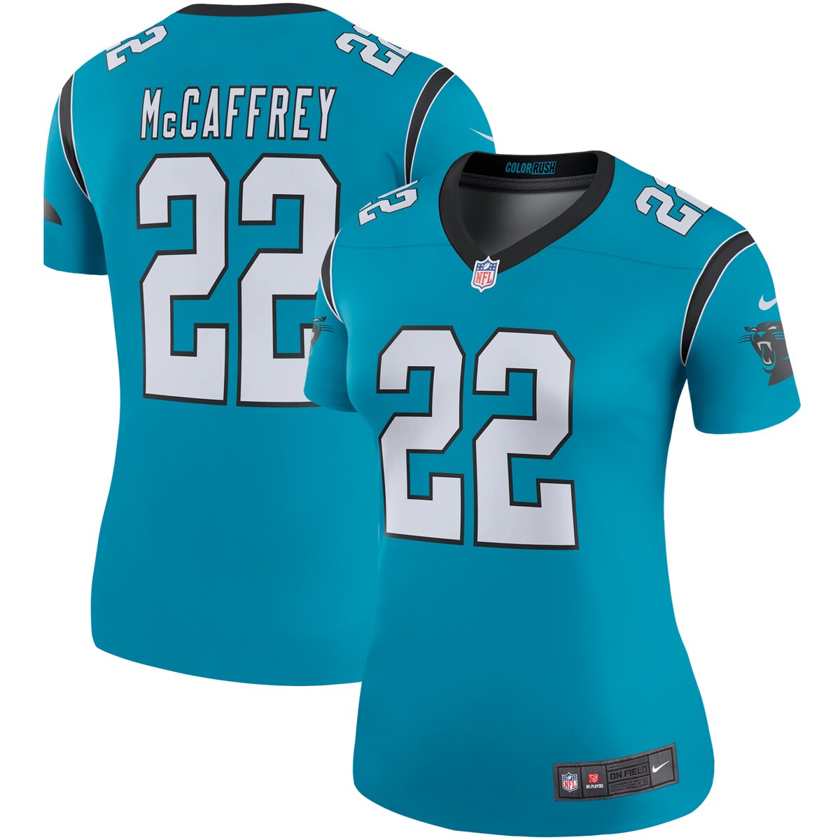 Christian Mccaffrey Carolina Panthers Nike Womens Color Rush Legend Player Jersey Blue