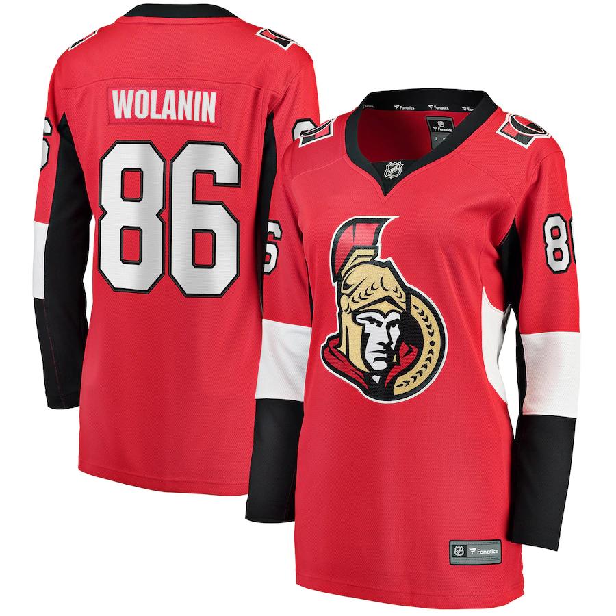 Christian Wolanin Ottawa Senators Fanatics Branded Womens Home Breakaway Player Jersey Red