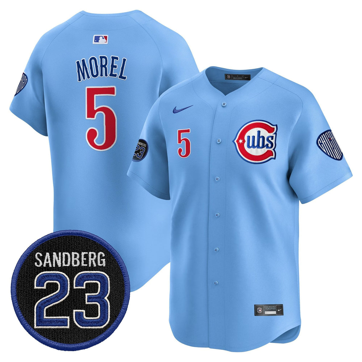Christopher Morel Jersey #5 Chicago Cubs Ryne Sandberg Tribute Stitched Blue