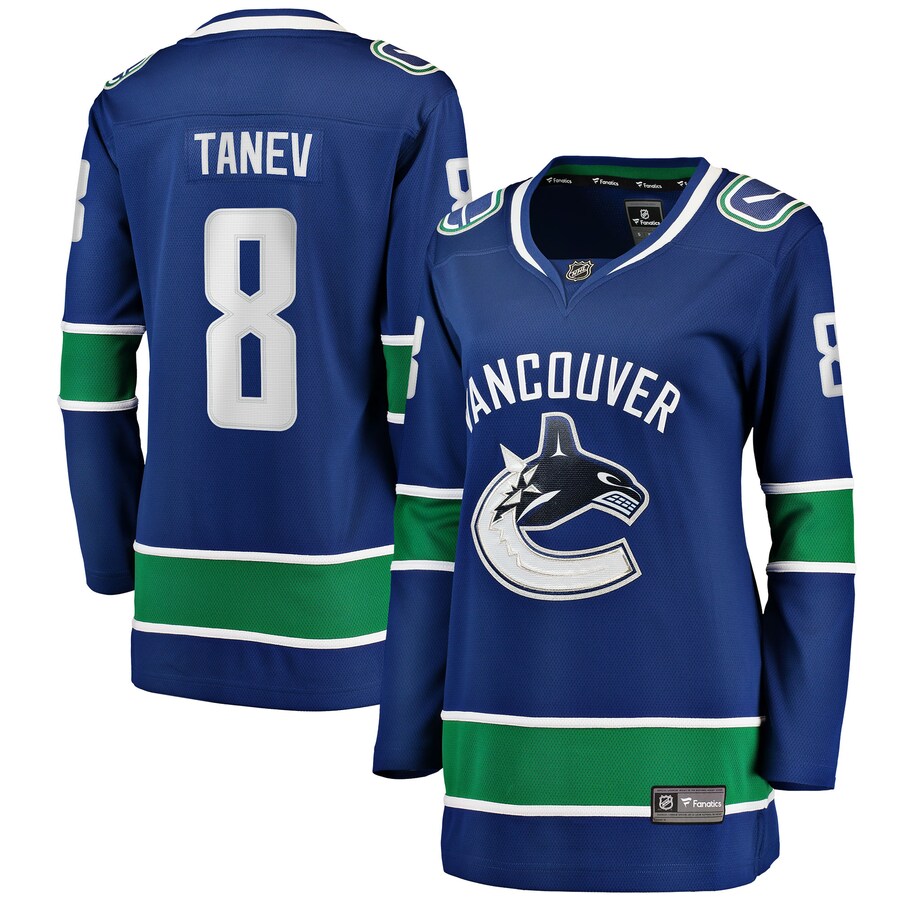Christopher Tanev Vancouver Canucks Fanatics Branded Womens Home Breakaway Player Jersey Blue