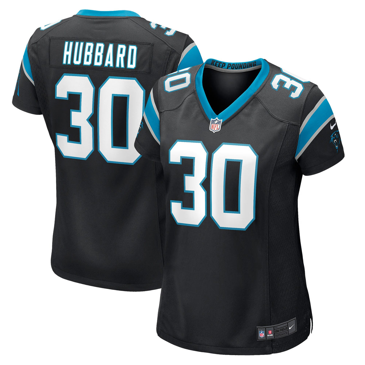 Chuba Hubbard Carolina Panthers Nike Womens Game Jersey Black