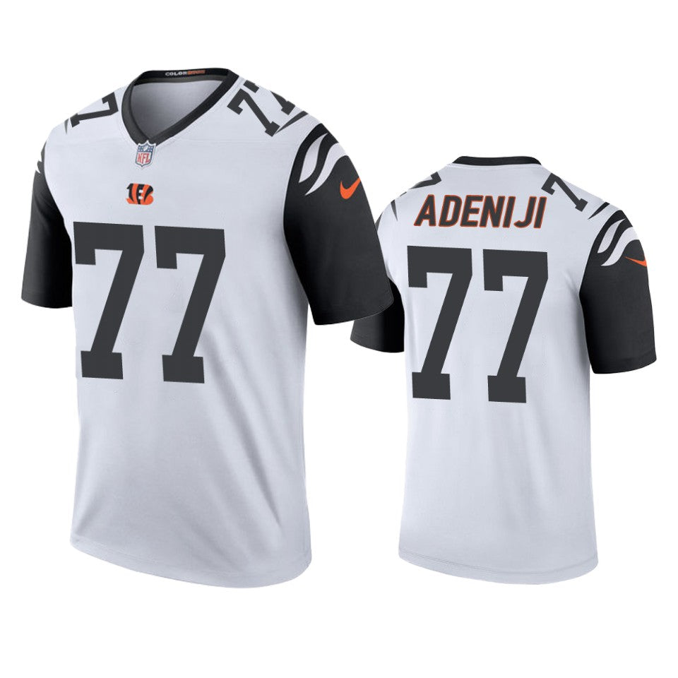 Cincinnati Bengals Hakeem Adeniji White Color Rush Legend Jersey