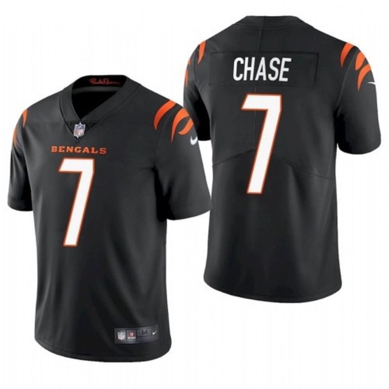Cincinnati Bengals Jamarr Chase 7 2021 Draft Nfl Black Jersey For Fans