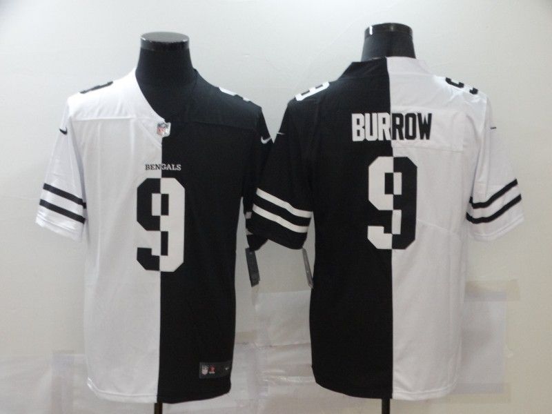 Cincinnati Bengals Joe Burrow 9 Nfl 2020 Black And White Jersey