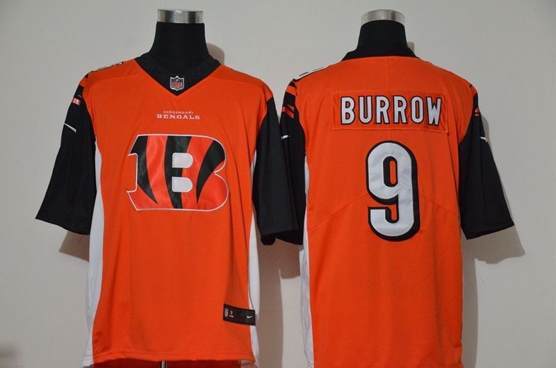 Cincinnati Bengals Joe Burrow 9 Nfl 2020 Orange Jersey