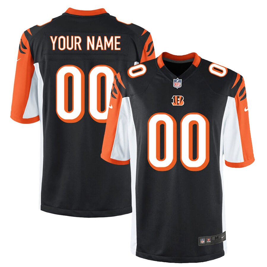 Cincinnati Bengals Nike Custom Game Jersey Black