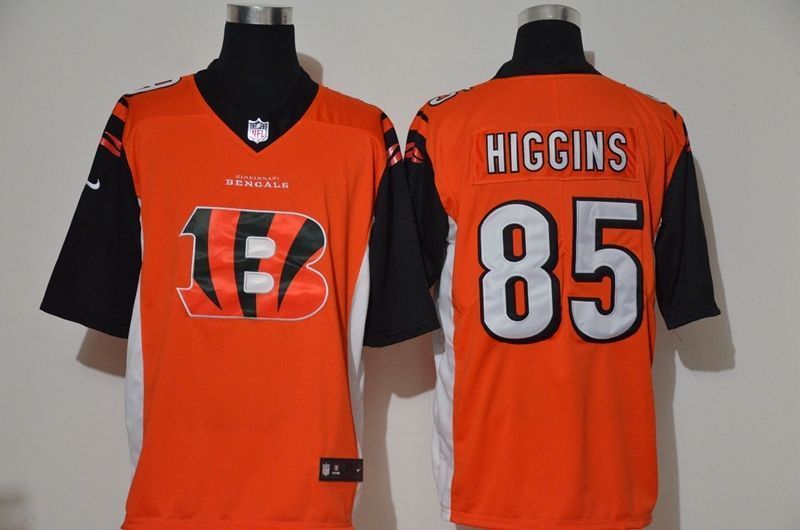 Cincinnati Bengals Tee Higgins 85 Nfl 2020 Orange Jersey