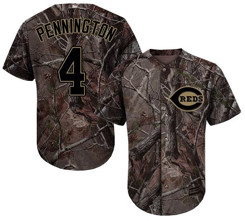 Cincinnati Reds 4 Cliff Pennington Camo Realtree Collection Cool Base Stitched Mlb Jersey
