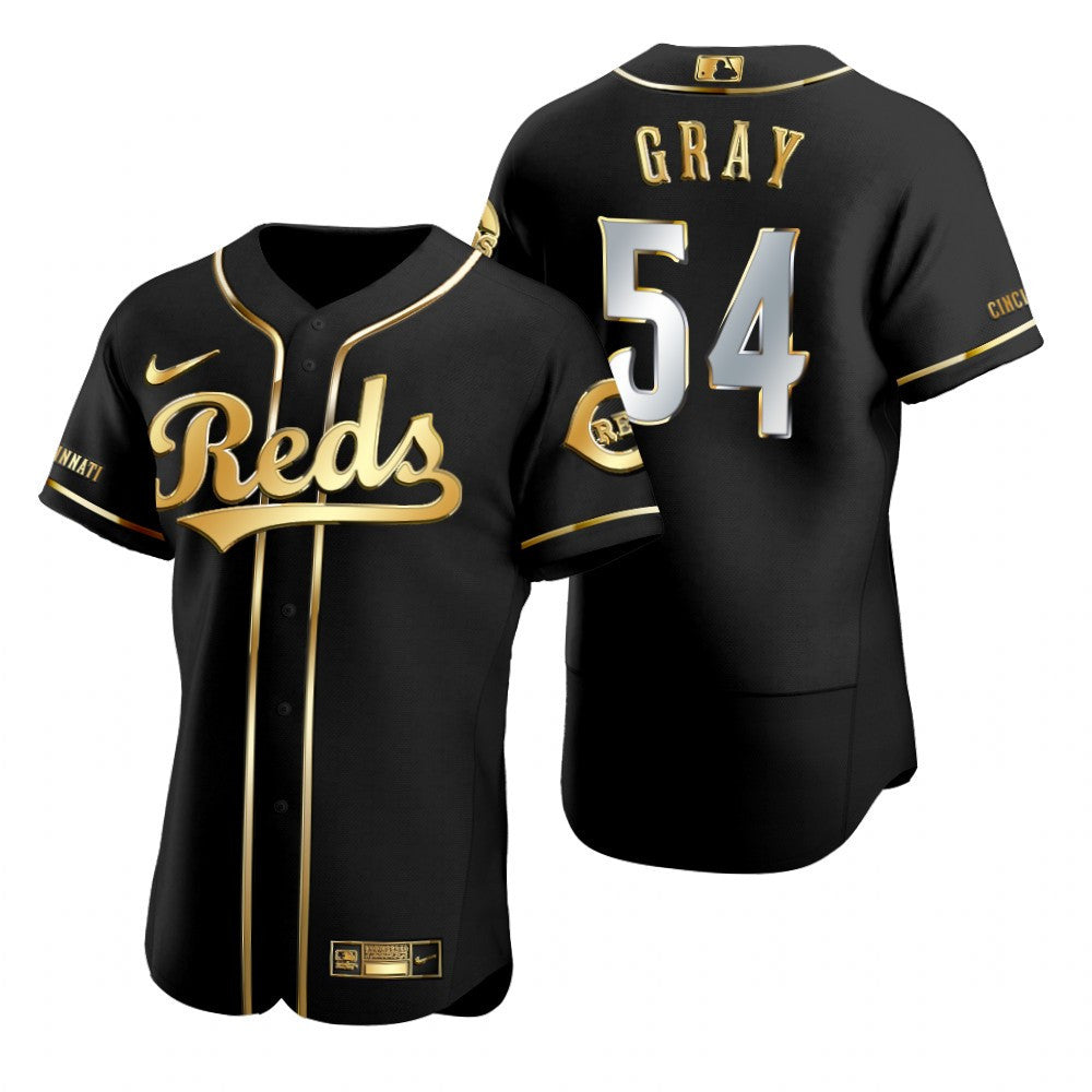 Cincinnati Reds 54 Sonny Gray Mlb Golden Brandedition Black Jersey Gift For Reds Fans