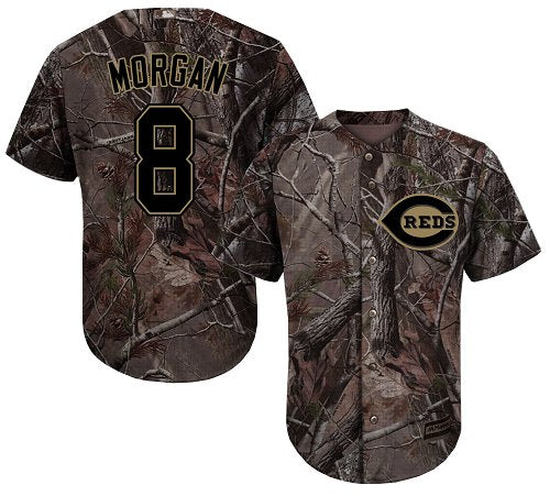 Cincinnati Reds 8 Joe Morgan Camo Realtree Collection Cool Base Stitched Mlb Jersey
