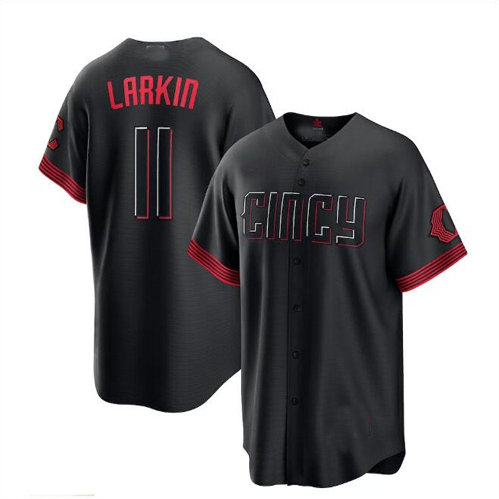 Cincinnati Reds #11 Barry Larkin 2023 City Connect Replica Player Jersey Black
